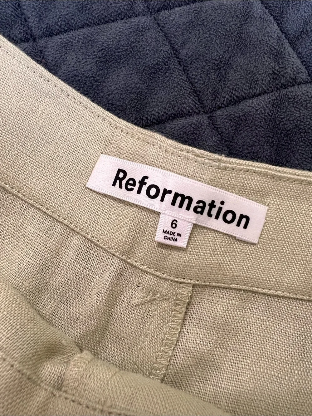 Reformation Vesta Linen Pants Women’s Size 6 Wide Leg Pleated Minimalist Work